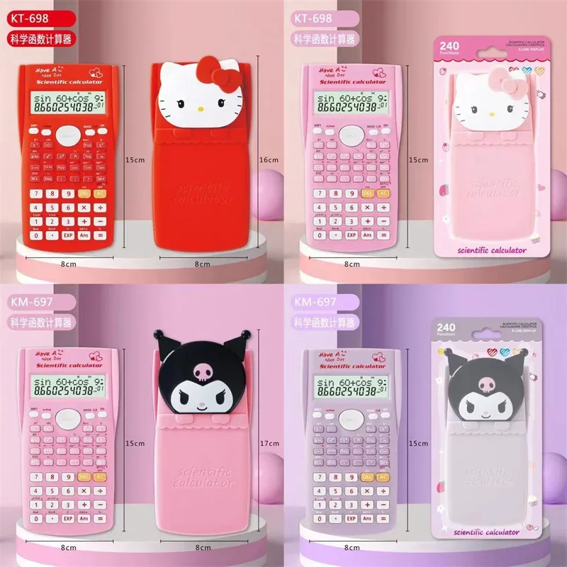 

Hello Kitty Electronic Calculator Desktop Office School Financial Accounting Tool Slide Science Function Sanrio Calculation Gift