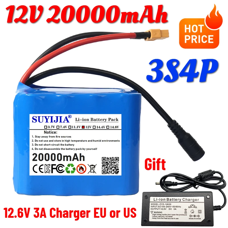 12v-釣り用バッテリー-3s4p-20ah-ポータブル-12v-バッテリー-充電式リチウムイオンバッテリーパック-容量-dc-126v-カムモニター-充電器