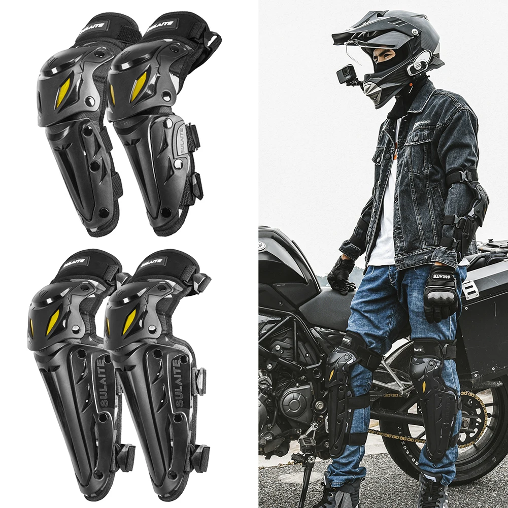 SULAITE 1/2pair Knee Elbow Combo Motorcycle Thicken Knee Pads Protective Gear Equipment Motocross Motorbike Riding Elbow Guard