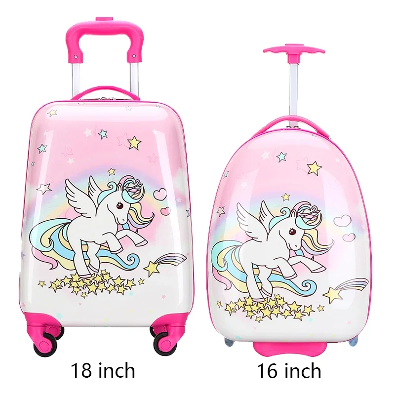 kids travel suitcase on wheels Cartoon rolling luggage Cute boy girls carry on cabin suitcase trolley luggage bag child gift HOT