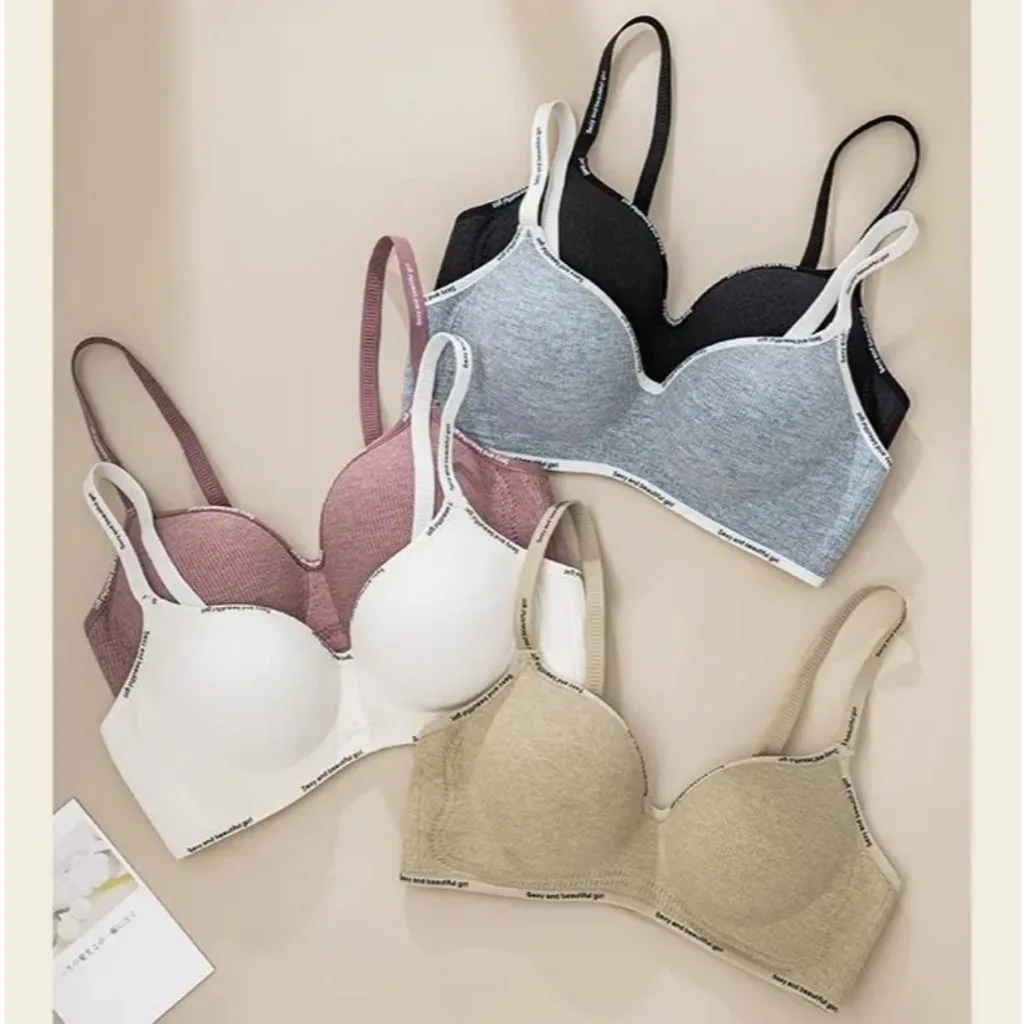 

ZXYOUPING 【3CM Thick-Sponge】 Women Push Up Bra Front Closure Small Chest Bra Soft Wireless Underwear Ladies Seamless Lingerie