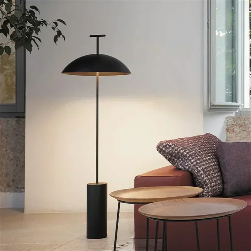 

Modern Minimalist Black Red Metal Mushroom LED Floor Lamp Living Room Home Atmosphere Decorative Long-Stem Standing Lighting E27