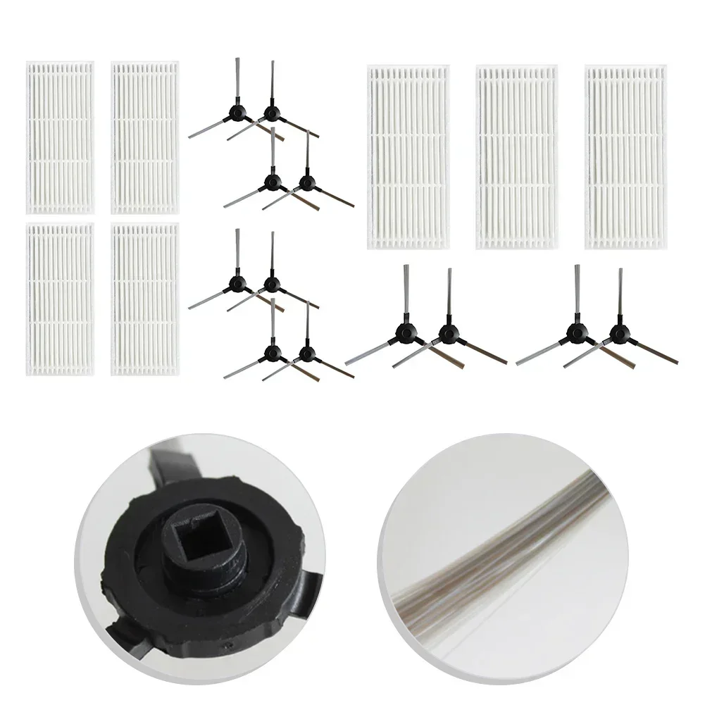 

7/14 шт., комплекты фильтров с боковыми щетками для робота-пылесоса RobZone Duoro X-Clean, аксессуары, комплекты фильтров с боковыми щетками