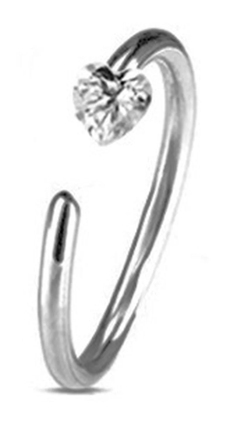 Anneau de nez, Piercing en forme de cœur, cerceau, Segment articulé en Zircon, Septum, Piercing, anneaux Nariz