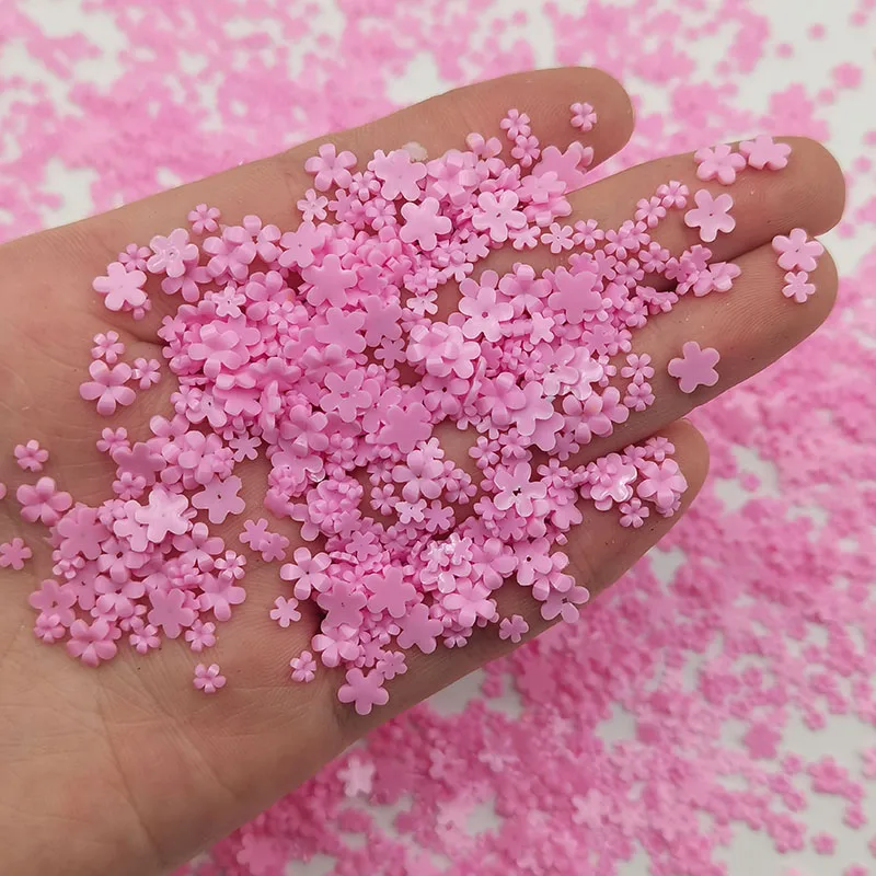 Mix Colors Acrylic Flower Nail Art Decorations Bulk Crystal Nails Parts Gems 3D Charms Nail Steel Beads Nail Art Accessories