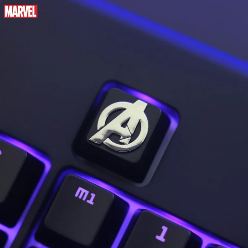 Marvel The Avengers Peripheral Movies Creative A-shaped Keyboard Cap Keyboard Cross Axis Decoration High-Looking Gift for Boys