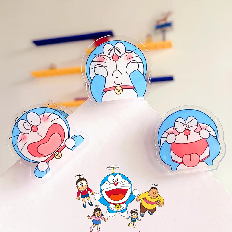 Doraemon Note Clip Folder Acrylic PP Clip Cartoon Anime Double-sided Clips Note Book Folder Multifunctional Paper Folder Gift