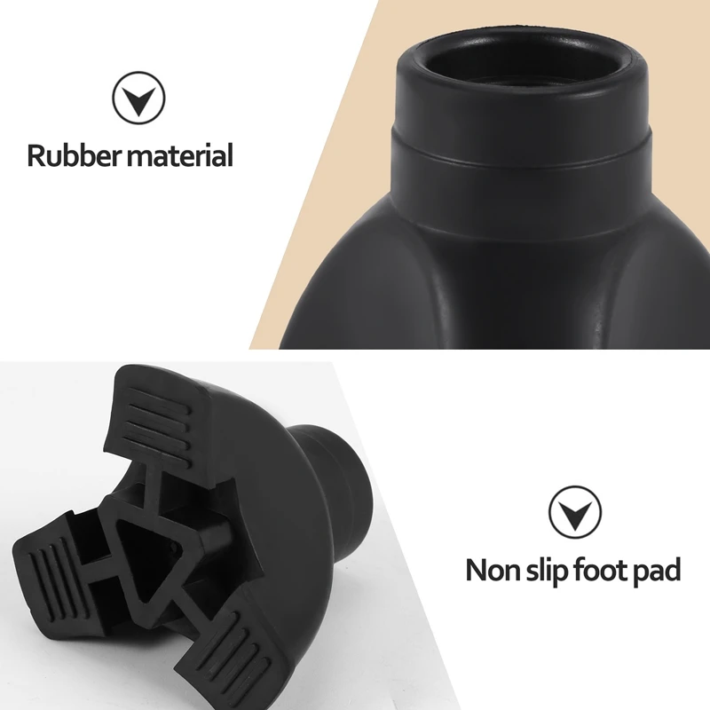 SYJZ 2X Walking Stick End Tripé CANA TIP Auto Standing Rubber NON-SLIP End Bottom