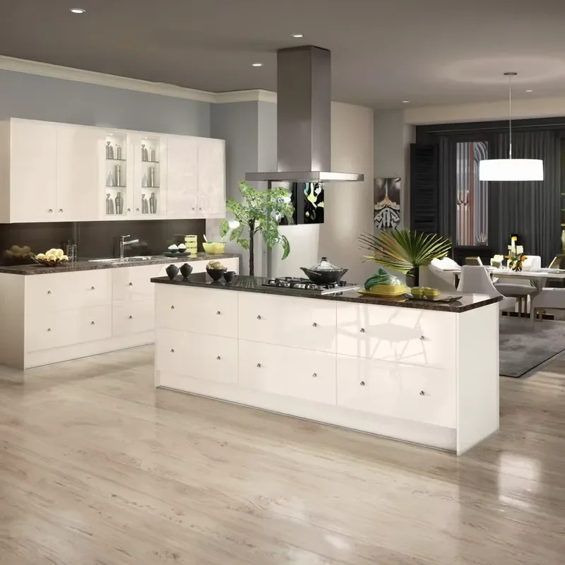 Modern Design Adjustable Kitchen Island Sets with Acrylic Sink and Drawer Basket Kitchen Islands with Seating