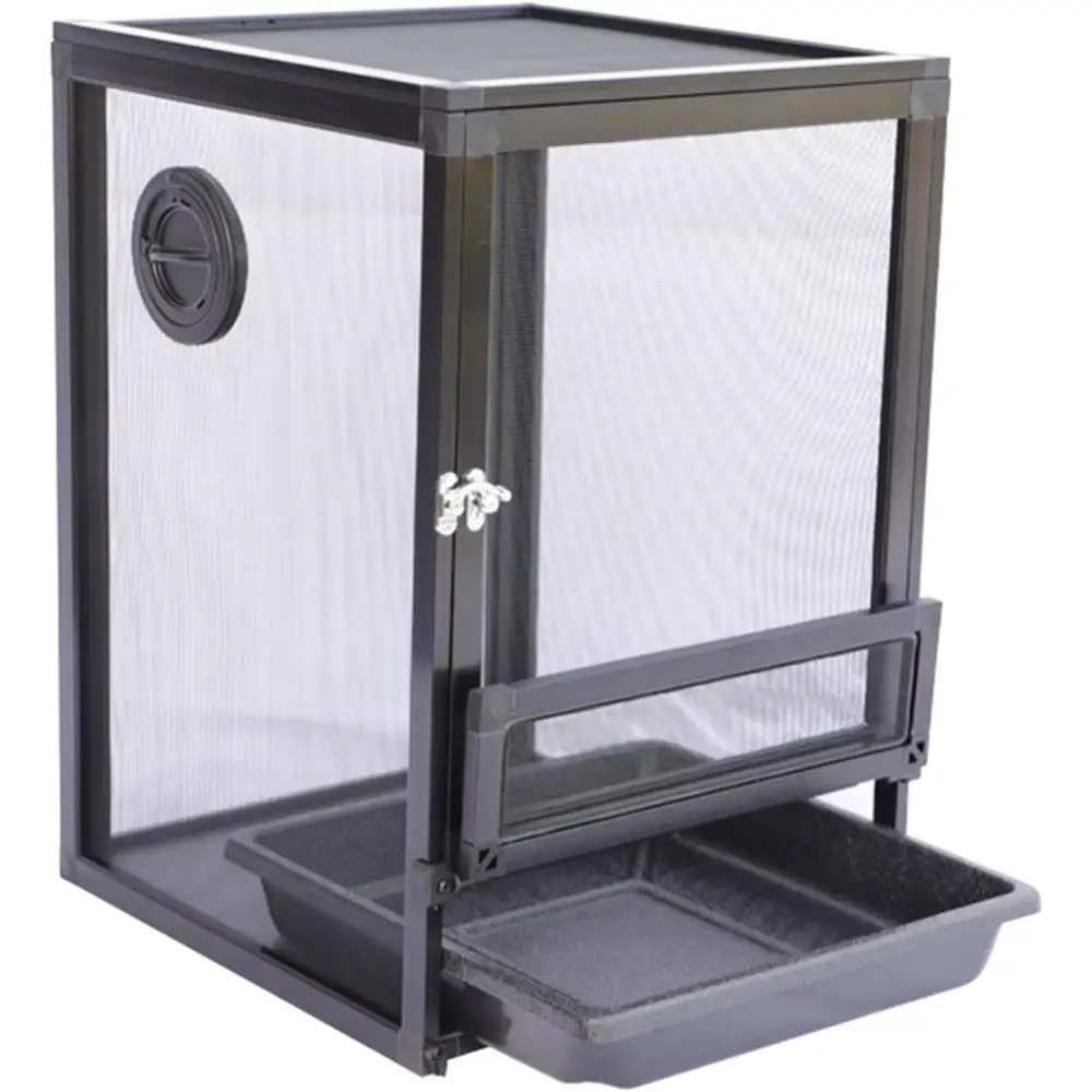 

Feeding Box Insect Breeding Cage with Tray Acrylic Transparent Mini Pet Habitat Terrarium for Snake Spider Lizard Scorpion Centi