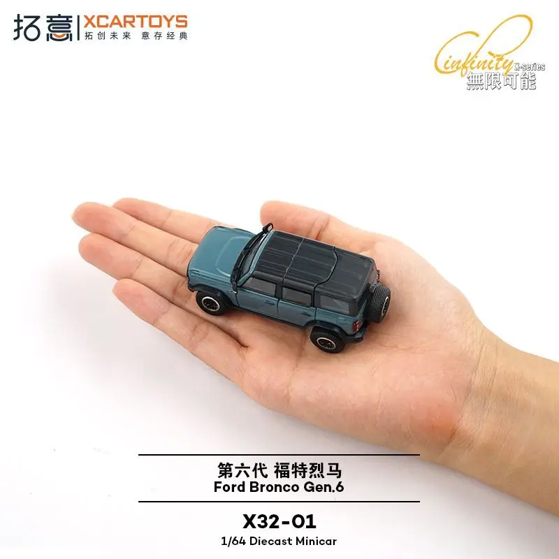 XCARTOYS 1/64 Schaal Diecast Ford Bronco SUV Legering Model Auto Miniatuur Terreinwagen Speelgoed voor Jongens Cadeau