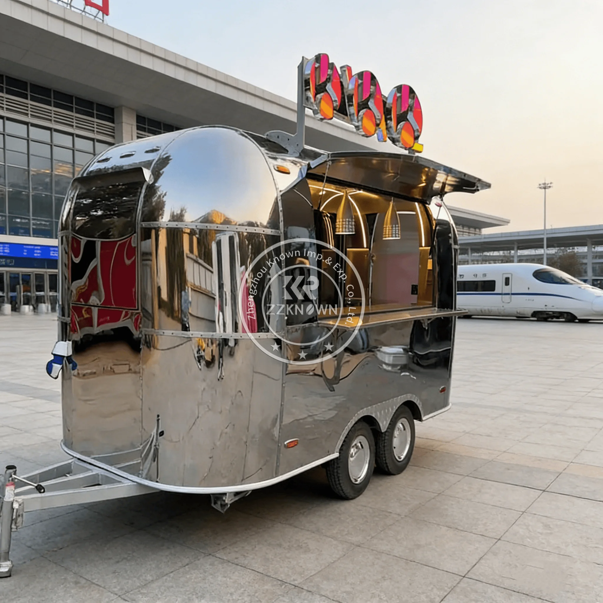 

Standard Stainless Steel Food Trailer Closed Catering Trailer Selling Coffee Mobile Caravan Food Trailer with CE Certificate