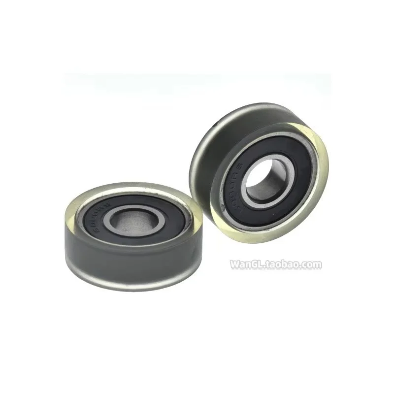 1Pc 10x30x10mm  coated rubber wheel flat rolling wheel
