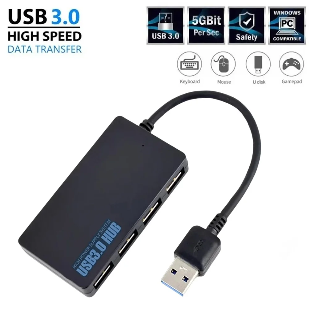 4 Port USB HUB Multi Port USB 3.0 Splitter Converter High Speed Multiple Expander Adapter For Macbook Air Laptop PC Accessories