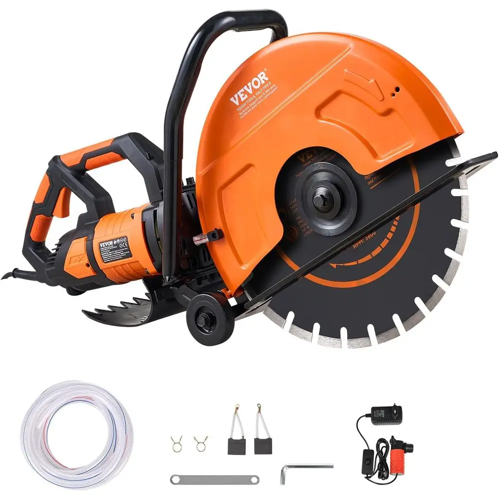 

Electric Concrete Saw, 16 in, 3200 W Motor Circular Saw Cutter with Max. 6 in Adjustable Cutting Depth, Wet Disk Cutter Includes