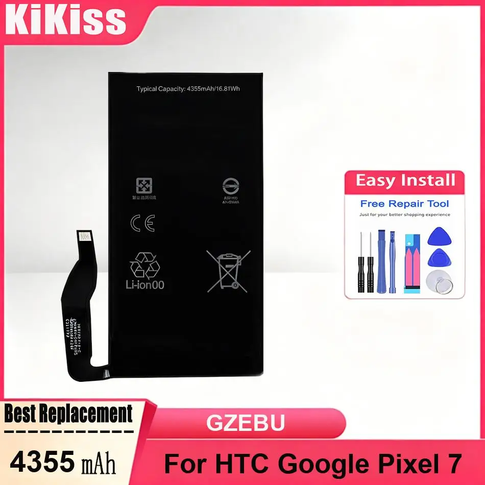 Powerful Batteries GZEBU For HTC Google Pixel 7 ,with Tools