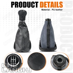 Audi için A4 B5 1995 1996 1997 1998 1999 2000 2001 araba-styling 5 hız vites kolu vites topuzu deri Gaiter Boot