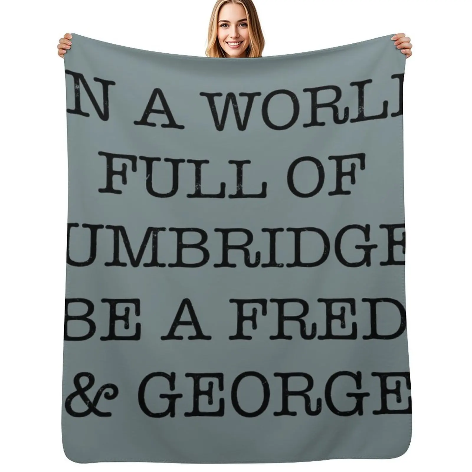 In a World Full of Umbridge: Artwork for Potter Fans Throw Blanket Machine Washable Soft Warm Blanket