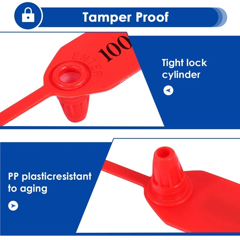 ABNO-1000 Pieces Fire Extinguisher Label Manipulating Seal Polypropylene Plastic, Anti-Operation Seal,Safety Seal 250Mm