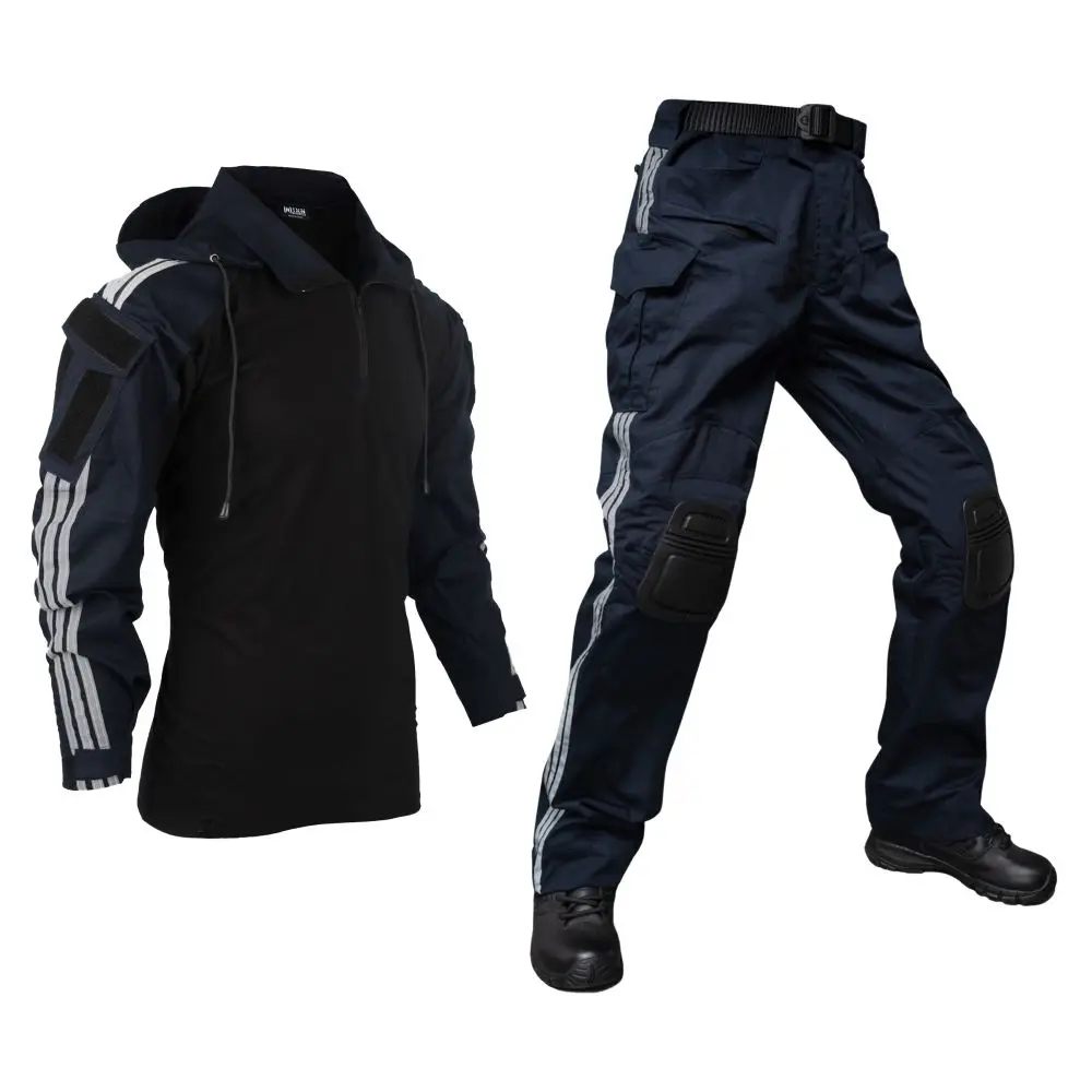 Bacraft Trn Tactisch Marine Gevechtsuniform Set Buiten Gopnik Kikkerpak Met Kniebeschermers Outdoor Airsoft Shooting Kleding