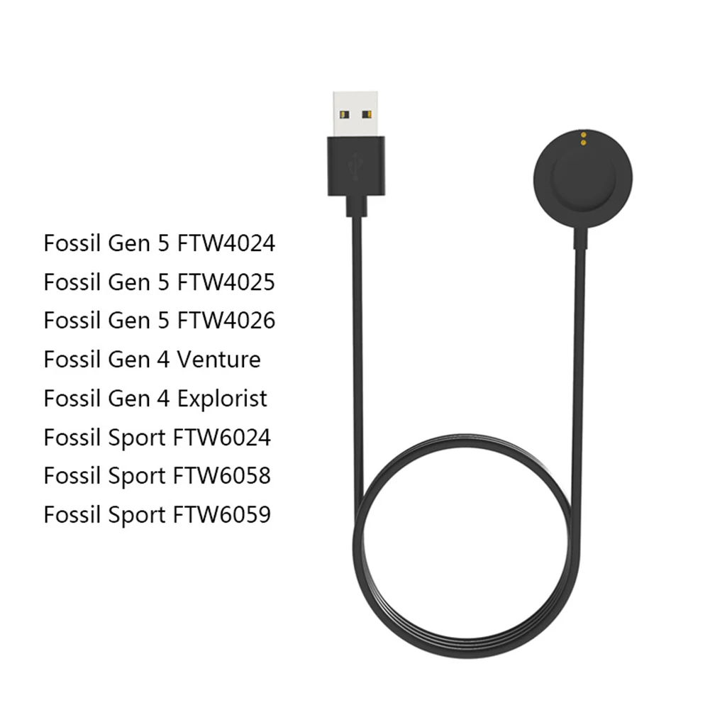 Fossil Gen 5 4 Sport Oplader Oplaadkabel Voedingsadapter Compatibel Met Fossiele Generatie 4e En 5e Generatie Horlogladers