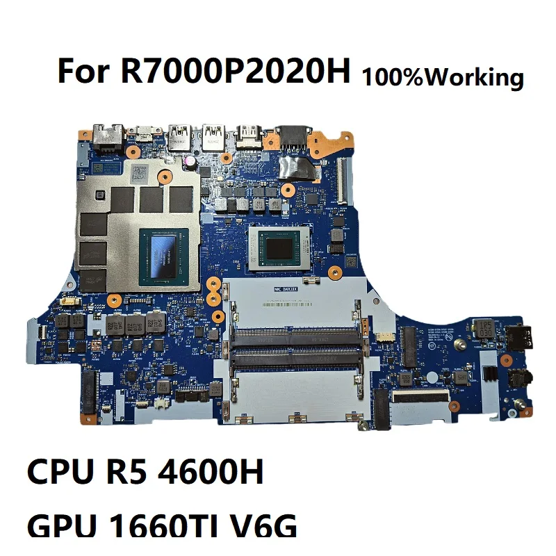 

Для Lenovo R7000P 2020H NM-D281 GY55S материнская плата для ноутбука R5 4600H GPU 1660TI V6G 100% рабочий