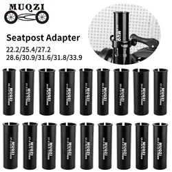 MUQZI Selle Adaptateur Vélo 100mm Longue tige de Selle Tube Cale 22.2 25.4 27.2 28.6 30.6 30.9 31.6 à 30.4 30.8 30.9 31.8 33.9 36mm