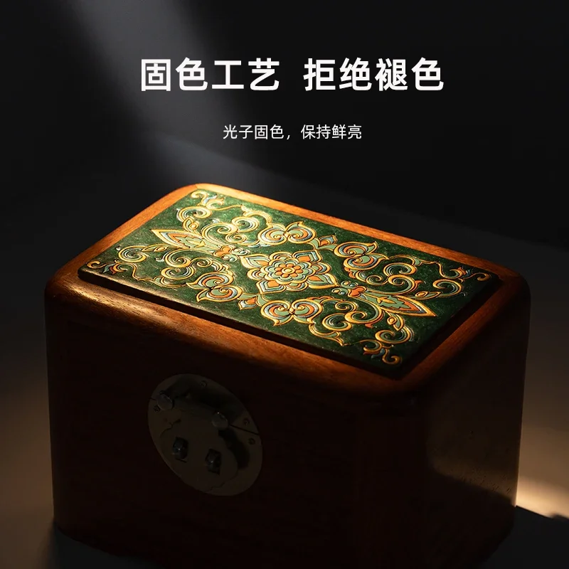 Joyero de madera maciza, pulsera de palisandro, caja especial de almacenamiento de pulsera de jade multiposición, exquisita de gran capacidad de alta gama