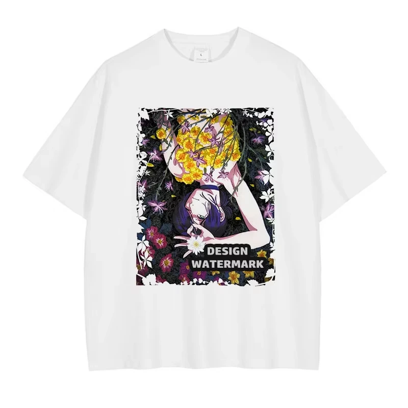 Camisetas de Anime Chainsaw Man, Camisetas Extra Grandes de Estilo Vintage Lavadas, Camiseta Kobeni de Manga, Camiseta de Denji Power Reze, Camisetas de Makima, 100% Algodón