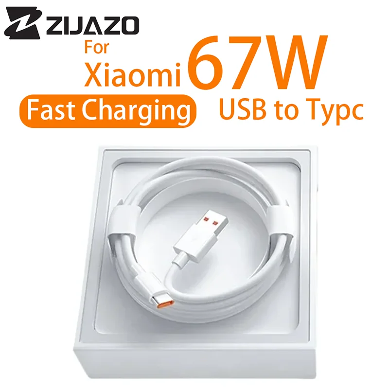 67W 6A Fast Charging Cable Type-C for Xiaomi Mi 13 14 11 12 Redmi Note 9-11 POCO X5 Pro Sync Data Transfer USB C Charger Wire