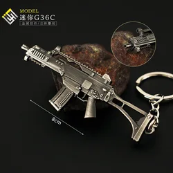 Game Keychain Jewelry Weapon Gun Model Metal Pendant Key Chain Fashion Chaveiro Bag Car Key Holders Gift For Kids Men