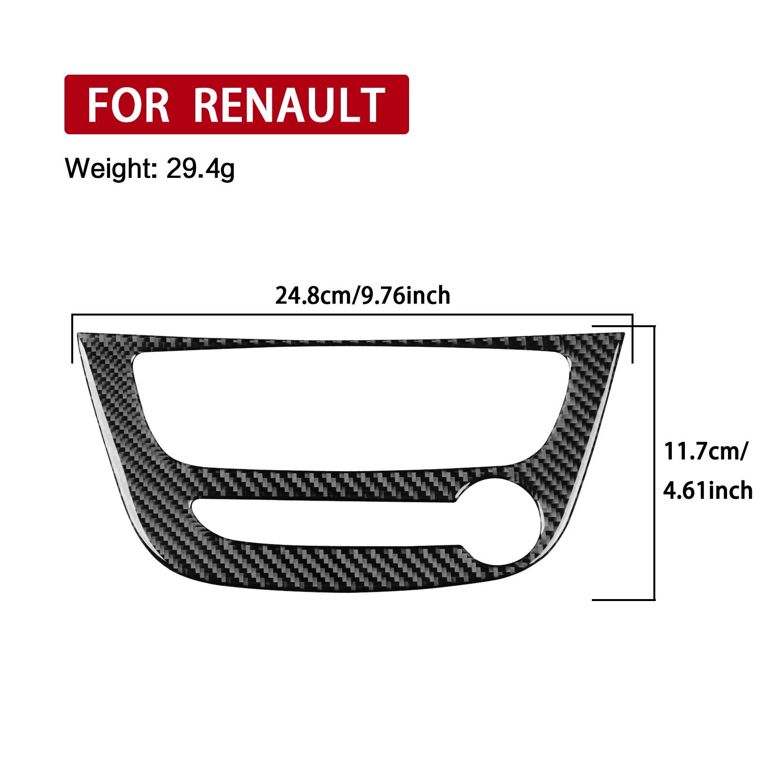 Soft Carbon Fiber Sticker For Renault Fluence Megane RS 2009 2010 2011 2012 2013 2014 2015 LHD RHD Car Central Switch Panel view 6