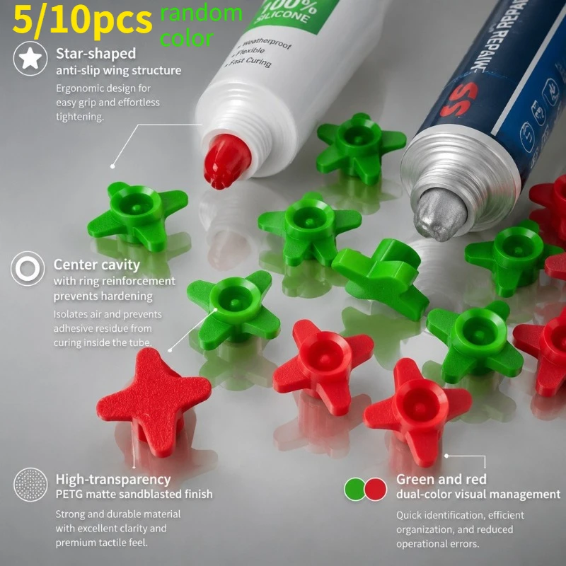 Sealing cover threaded pipe plug glue gun nozzle dredge Standard Caulking Guns Tools Universal Sealant Saver Cap random color