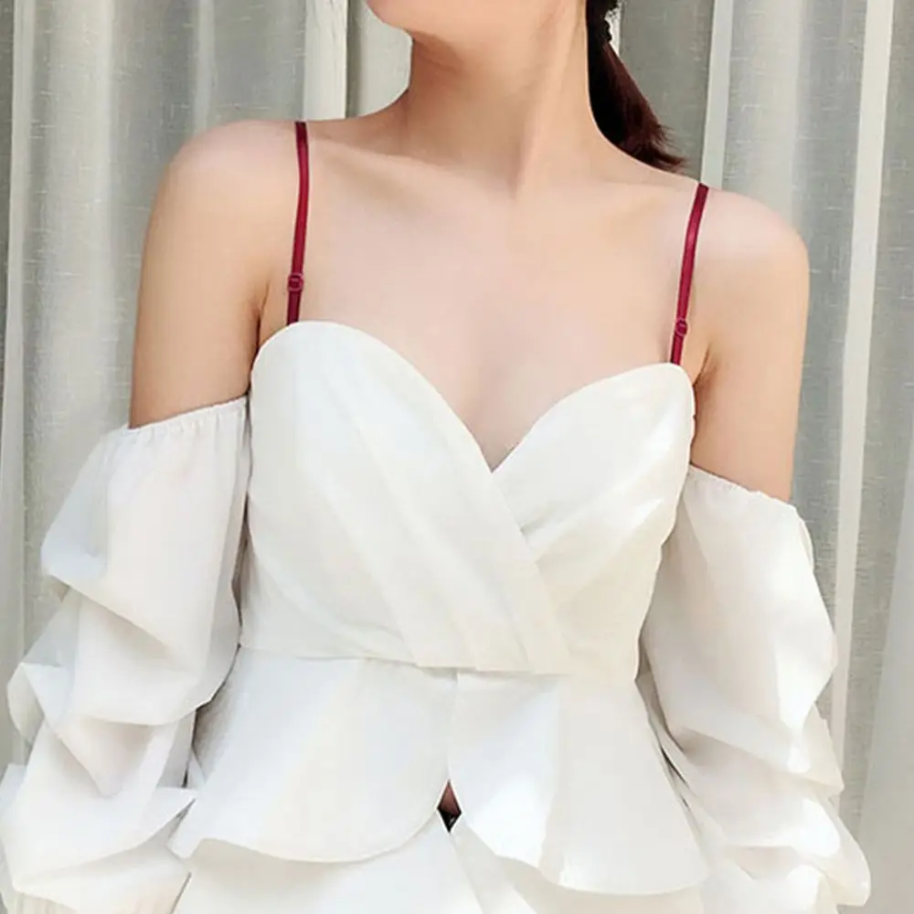 Hochzeit Sommer elastische Candy Farbe BH Zubehör Schultergurt unsichtbare BH-Träger Dessous Zubehör