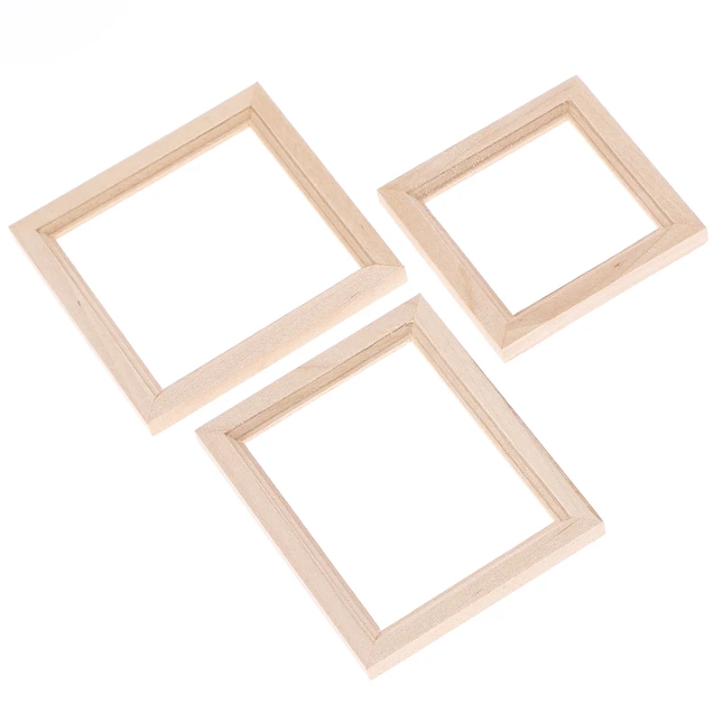 1/12 دمية مصغرة إطار صور خشبي محاكاة الأثاث نموذج الملحقات #2