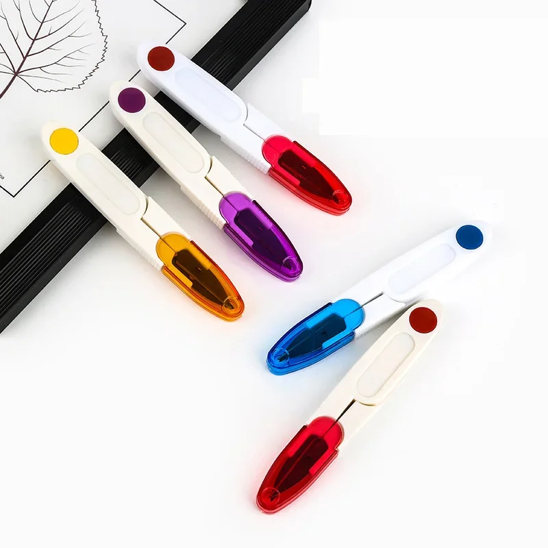 1/3/5 قطعة مقص خيط على شكل حرف U - قاطعة خياطة بمقبض بلاستيكي للغرز المتقاطعة والحرف اليدوية