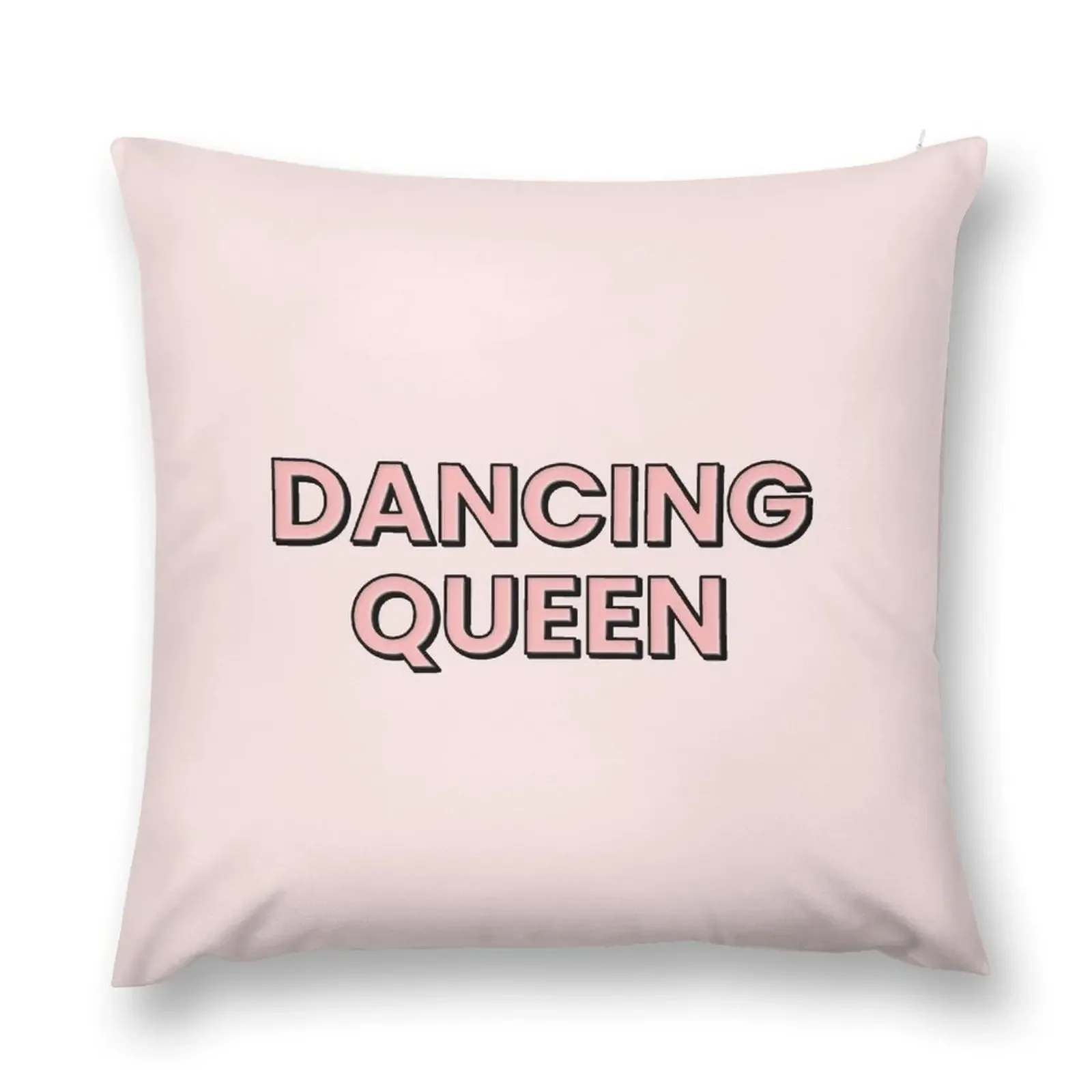 Dancing queen pink block letter sticker Throw Pillow Cushions Cover covers for pillows pillow