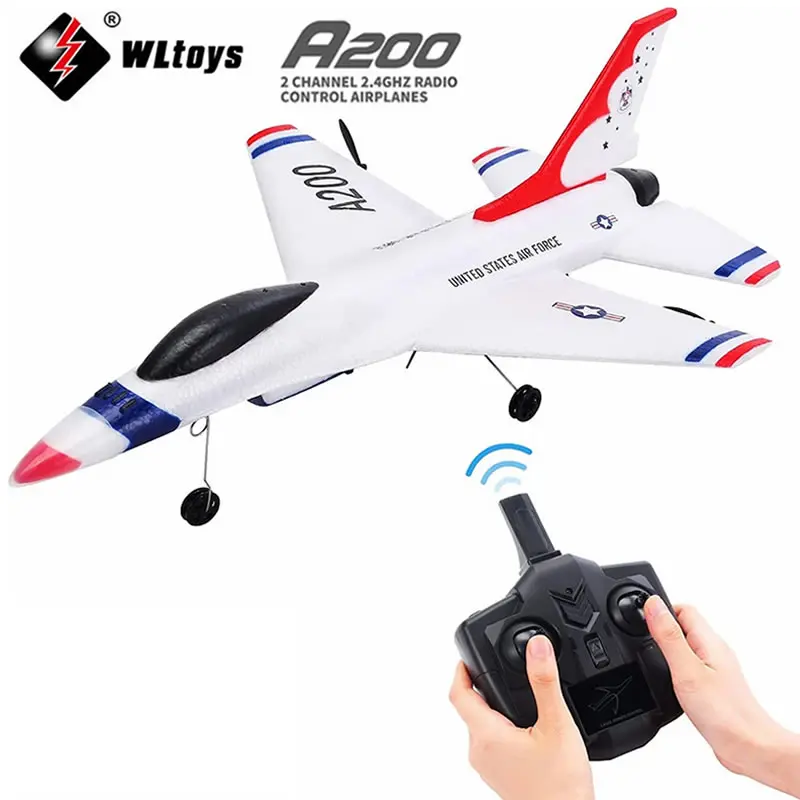 Wltoys WL XK A200 RC aereo F-16B Drone ala fissa EPP schiuma telecomando aereo aereo da combattimento bambini ragazzo giocattoli regalo per bambini