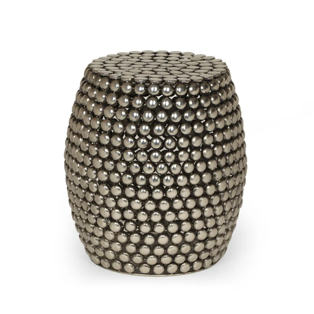 Gorgeous Textured Metal Table - Nickel