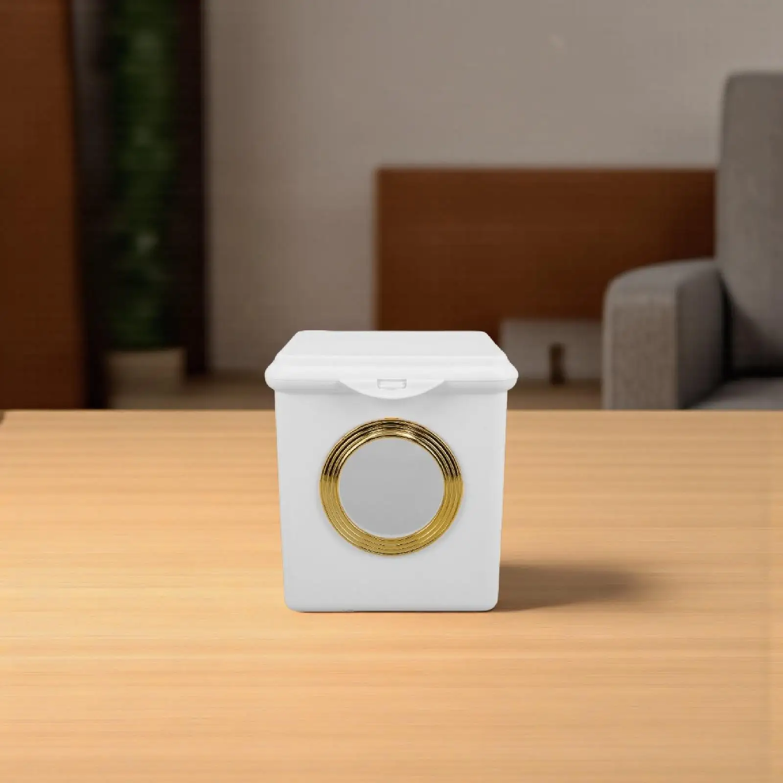 

Stylish Desktop Trash Can Mini Lid Elegant Design Compact Office Home Bedroom Living Room Easy Clean Desktop Trash Can