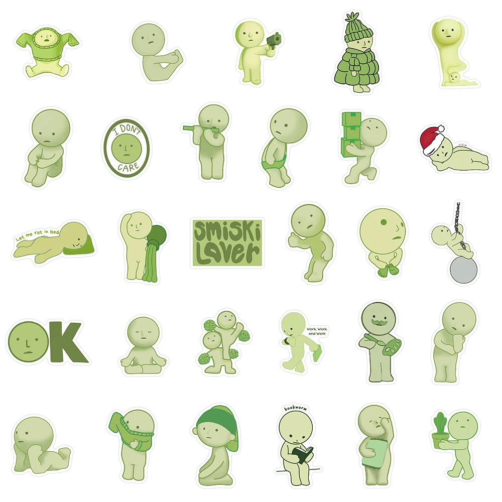 10/30/54pcs Divertenti Smiski Adesivi Kawaii Carino Graffiti Decalcomanie FAI DA TE Telefono Cancelleria Notebook PVC Adesivo Impermeabile per I Bambini Giocattolo