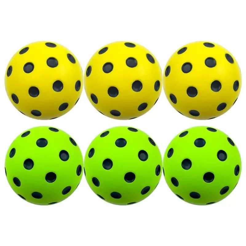 1Pc PU Foam Silent Pickleball, High Bounce Quiet Practice Ball for Indoor Use