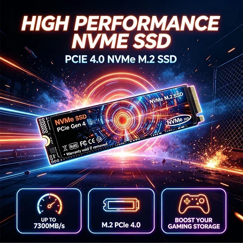 1TB 2TB 4TB Gaming Office Desktop Laptop System Upgrade GQ NVMe M.2 PCIe 4.0 SSD High Speed Internal Solid State Drive Media