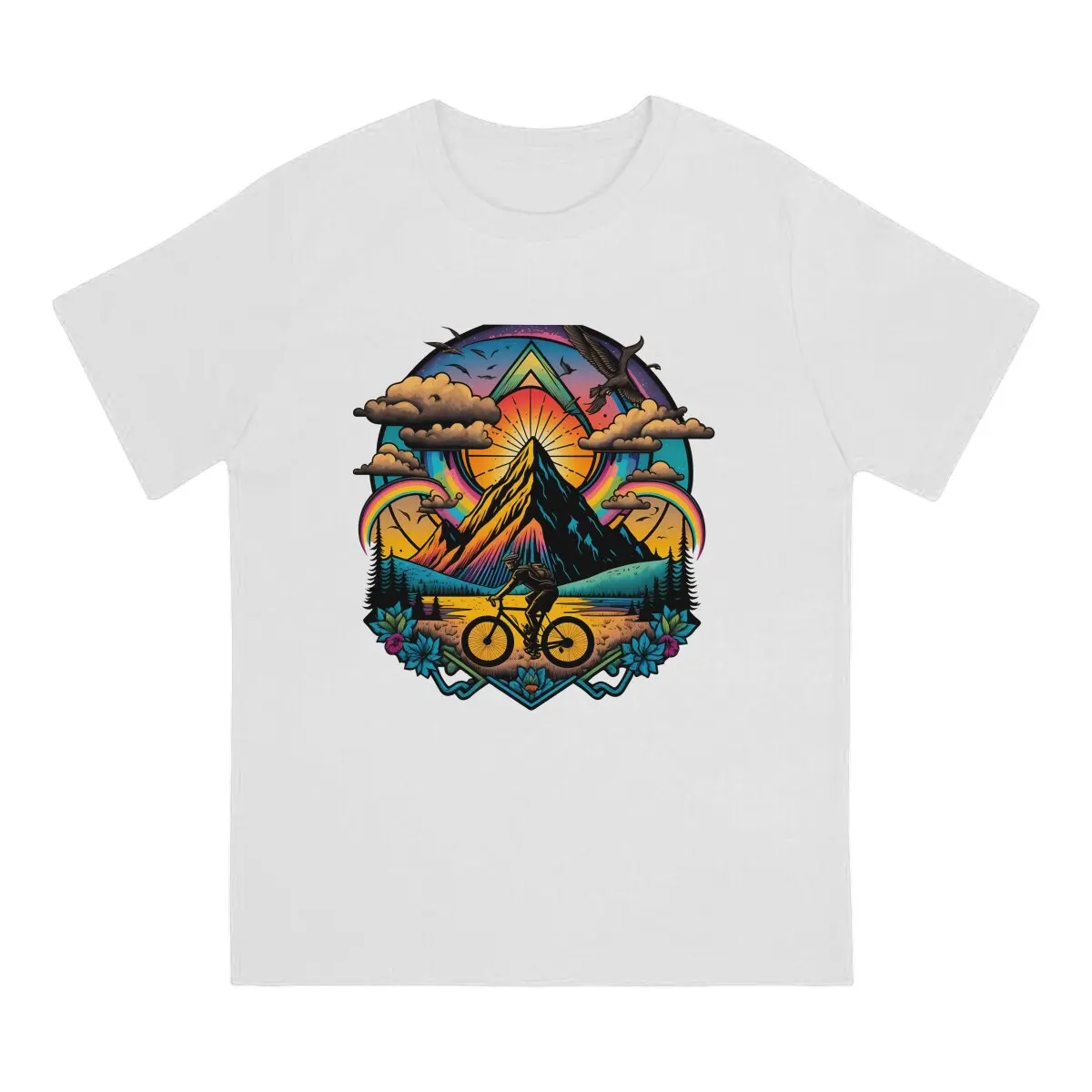 Colorful Psychedelic Art Hip Hop TShirt Bicycle Day LSD 1943 Style Streetwear Casual T Shirt Male Tee Special Gift Clothes