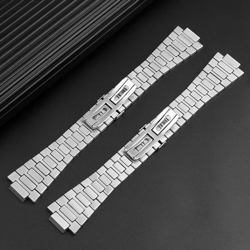 Watch Accessories strap for Patek Philippe Nautilus 5711/5726 fine steel Strap male convex stainless steel watchbands  25mm*13mm