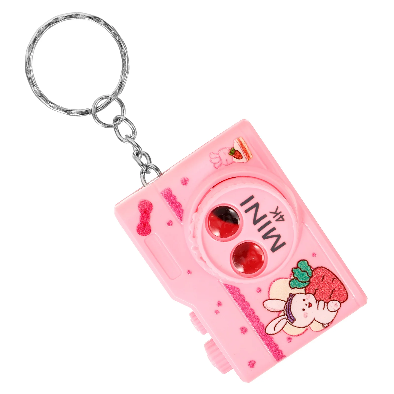 

Mini Camera Keychain Lovely Cartoon Projection Key Ring Portable Toy Bag Accessory Design Stable Material
