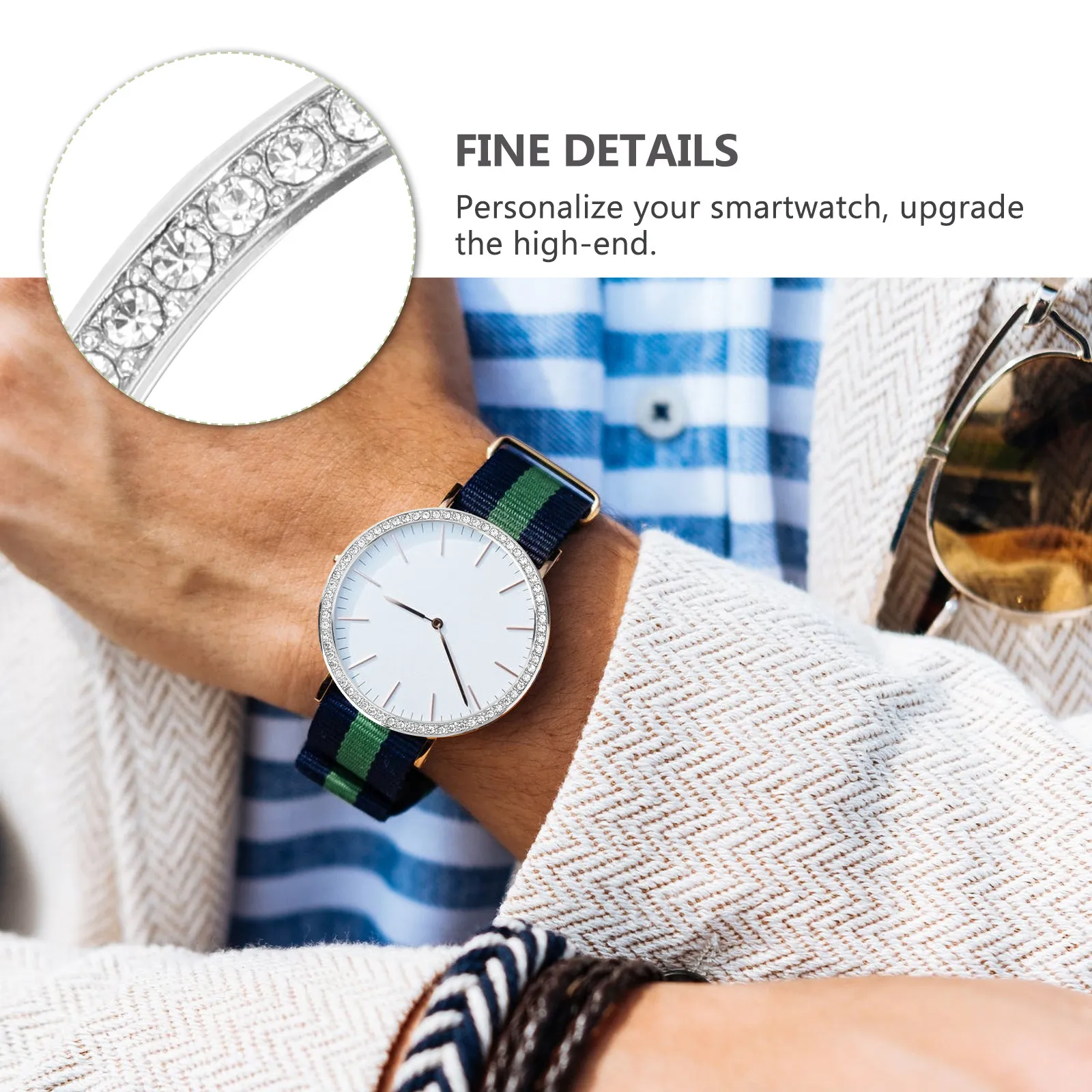 حلقة حماية مرصعة بالماس من سبا - مراجعة Smartwatch Ring Watches وسعره