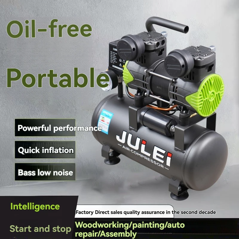

Compact Oil Free Silent Air Compressor Lightweight Air Pump Suitable For Painting Blowing Dust Woodworking Nail Gun Matching