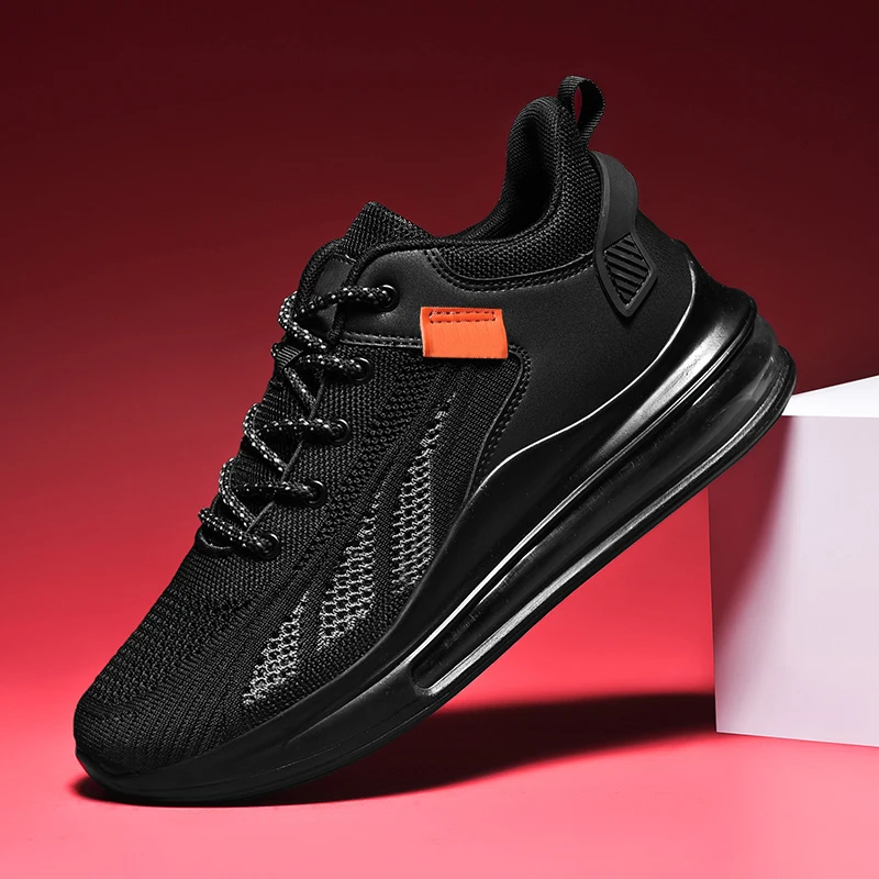 Sapatos de corrida de maratona masculina, fundo amortecedor de ar, tênis esporte para meninos, sapatos confortáveis para caminhar, tamanho grande, 39-48