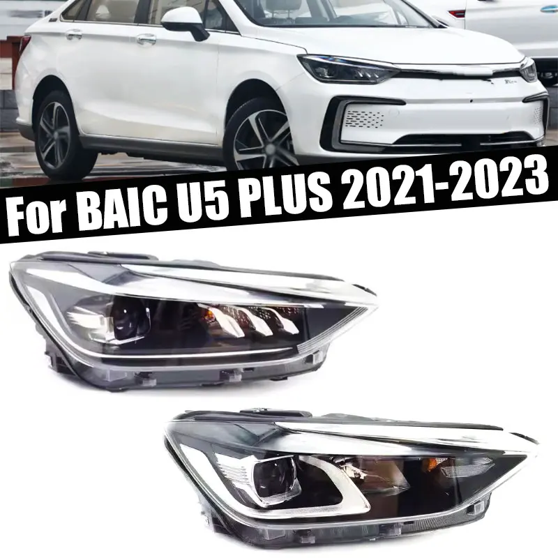 

For BAIC U5 PLUS 2021 2022 2023 Halogen or LED Front Bumper Head Light Driving Light Signal Lamp Headlight Car Light Assembly